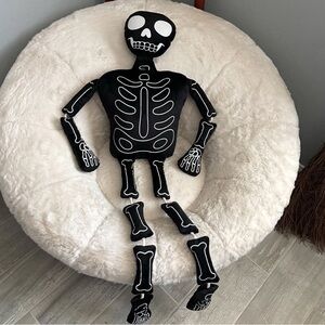 Black Skeleton Plush pillow